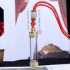 Pequena Garrafa Transparente Oca Pingente de Caixa de Medição Contendo Relíquia de Cinábrio Pingente de Garrafa Colar de Estilo Étnico para Mulheres e Homens Joias da Moda
