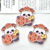Broche acrílico mediano de panda bonito de Año Nuevo para hacer uno mismo, accesorios para el cabello de dibujos animados, pinzas para el cabello, pequeños accesorios de decoración para regalos.