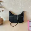 Bolso de axila tejido estilo coreano 2026, un bolso de mano cuadrado pequeño chic y elegante para el trabajo, adecuado para mujeres, se puede llevar como bolso de hombro o bolso cruzado