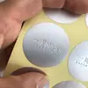 Pegatinas Autoadhesivas Personalizadas de Lote Pequeño en Oro Mate y Plata Mate con Relieve, Etiquetas con Logo, Pegatinas Selladoras con Relieve 3D
