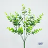 Cacho de Eucalipto Plástico Planta Verde Artificial Folhas de Eucalipto Folhas Redondas Folhas de Dinheiro Decoração de Casa Guirlanda Viga Arranjo de Flores