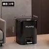 Lixeira de pedal de luxo para cozinha e banheiro de casa, com tampa de pressão, plástico à prova de odores, alto valor estético para sala de estar