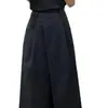 Falda Azul Marino para Mujer, Nuevo Estilo Primavera y Otoño, Cubre Cadera, Adelgazante, Dobladillo Irregular, Tallas Grandes, Falda Larga de Cintura Alta