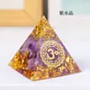 3CM Gravilla de Cristal Pegamento Goteando Resina Pirámide Adornos Pegamento Goteando Resina Hogar Oficina Escritorio Manualidades Venta al por Mayor
