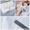 Cordones de Cinta al por Mayor Organza Chifón Encaje Transparente Estilo Ballet Estilo Coreano Hebilla de Perla Cuerda de Cordón para Zapatos Blanco Roto