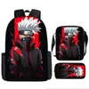 Set de Mochila Escolar de Tres Piezas de Naruto Transfronterizo para Estudiantes de Primaria y Secundaria, Mochila Infantil, Bolso de Hombro
