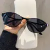 Gafas de Sol Estilo Cat-Eye para Mujer, de Alta Gama, Modernas, Protección UV, Estilo Retro Americano, Mismo Estilo que las Celebridades de Internet