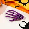 Qiyue Amazon Best Selling Halloween Hairpin Horror Ghost Claw Skull Mão Cabelo Side Hairpin Acessórios para o cabelo Atacado