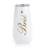 Fábrica Creativa en stock Taza Aislada Forma de Cáscara de Huevo 6oz/12oz Alto Valor de Color Simple Doble Capa Acero Inoxidable Frío Copa para Vino Tinto