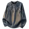 Sudadera nueva tie-dye degradado 2026 para hombre, top de manga larga con cuello redondo holgado de otoño, estilo trendy de Instagram, prenda exterior casual