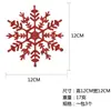 Decorações de Natal ouro rosa plástico ouro Natal floco de neve casa árvore de Natal DIY pingente enfeites de floco de neve