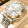 Artículos genuinos Reloj de pulsera de moda automático impermeable luminoso para hombre calendario doble números romanos más vendido