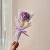 Ramo Nuevo Terminado Transfronterizo Ramo Tejido a Mano de Claveles y Rosas para el Día de la Madre