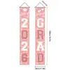Versos Cruzados para a Temporada de Formatura de 2026, Faixas de Decoração para Festa de Formatura, Cortinas de Porta para Festa de Fotos de Formatura, Decorações de Varanda