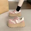 Sapatos Loafer Femininos com Solas Extra Grossas para Figuras Baixas, Confortáveis e Versáteis, Novo Estilo Casual Cadarço Aumentador de Altura