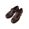 Zapatos de Cuero Brogue Estilo Nuevo con Patrones Tallados, Nuevo Estilo Otoño, Zapatos Oxford Monk Retro Británicos para Mujer