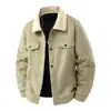 Estilo Caliente Otoño e Invierno 2025 Chaqueta de Terciopelo Mejorada con Solapa para Hombres de Mediana Edad, Casual de Negocios, Estilo Traje para Hombres de Mediana Edad y Jóvenes