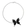 Colar de Pérolas Doces Borboleta Tridimensional Super Fada Moda Feminina Exquisito Nicho Elegante Nova Corrente Arterial Primavera e Verão