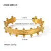 Jieding Pulsera de Acero Inoxidable Zirconia Estilo Europeo y Americano para Mujer Joyería de Lujo Ligero Gama Alta Acero de Titanio Antidesvanecimiento Joyería Estilo Caliente Transfronterizo