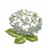 Exquisito Broche de Hortensia Morada Estilo Otoño e Invierno Accesorios de Traje de Alta Gama para Mujer Joyería de Pines Pintados