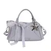 Bolsa de Hombro Grande de Lona Transfronteriza Coreana Primavera/Verano 2026, Bolso de Mano Nicho Estilo Coreano, Bolso de Hombro, Bolso Cruzado