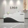 Mostrador de bar nuevo estilo caja registradora simple moderno recepción mostrador de recepción ropa té de leche tienda de conveniencia gabinete de caja registradora mostrador de bar pequeño