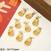 Estilo Chino Aleación Colgante Gota de Aceite Bolsa de la Suerte Cacahuete Lingote Colgante Pulsera DIY Hecha a Mano Accesorios de Joyería