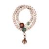Pulsera de cuentas de Bodhi estrella Luna de alta densidad y alto contenido de aceite para hombre y mujer, personalidad, colgante de Loto Bodhi Blanco, doble vuelta, pulsera auspiciosa