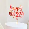 Decoración de pastel de Año Nuevo acrílica Copyright suministro directo de fábrica enchufe para pastel de fiesta de Feliz Año Nuevo
