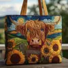 2026 Nueva Serie Transfronteriza de Vacas Vaca Estampado Digital Bolso de Hombro Acolchado de Moda