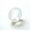 Anillo de Banda de Ágata Brasileña, Anillo de Calcedonia Jade, Par de Anillos, Accesorios de Jade, Joyería Artesanal Hecha a Mano con Cuentas