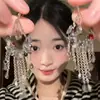 Lindos Brincos ~ Estilo Étnico Brincos com Franjas de Cristal Exóticos Longos Retrô de Alta Qualidade Atacado