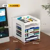 Suporte de Arquivos A4 de Mesa Multicamadas Prateleira Vertical em Camadas para Armazenamento de Documentos de Escritório Suporte de Arquivos de Recibos Destacável