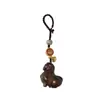 Llavero de Madera de Caqui Negro Tangma, Colgante de Sándalo Verde, Adornos de Palo de Rosa, Accesorios con Carácter de Fortuna Chapados en Oro, Estilo Pareja