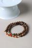 Pulsera de Agarwood Natural con Cuentas de Hoja de Jade Pulsera para Mujer, Cuentas de Joyería Fina Retro, Nuevo Estilo Chino