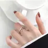 Anillo de Ala de Ángel para Mujer, Anillo Simple de Temperamento, Anillo de Moda Ajustable, Accesorios de Mano Frescos de Nicho