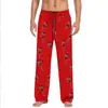 Pantalones de pijama casuales con cordón para hombre y mujer con estampado de dibujos animados para parejas, pantalones caseros personalizables