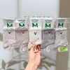 Meias Novas de Outono e Inverno Mian Kao para Mulheres Meia-Calça Meio da Panturrilha Meias de Desenho Animado para Mulheres Estilo Japonês Estilo College Estilo Coreano Meias de Algodão para Estudantes