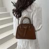 Bolsa Vintage Feminina Grande Capacidade Casual 2025 Nova Bolsa Transversal de Primavera Bolsa Bowling Portátil Feminina de Alto Nível