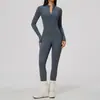Mono de Otoño e Invierno Zechuang Ajustado Forrado de Polar Mono de Yoga Mono Cálido para Exteriores Traje de Fitness para Correr 8445
