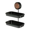 Caja de jabón con ventosa Montaje en pared Sin perforaciones Hogar Baño Drenaje Caja de jabón Estante de almacenamiento para baño Caja de almacenamiento