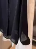 Sem Recomendação D! Camisa Protetora Solar Leve de Ráfia Preta de Alta Qualidade para Mulheres Verão 2025 Confortável Solta Top Preguiçoso