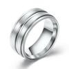 Amazon Europa y América Venta Caliente Simple Anillo de Acero Inoxidable 304 Doble Mate de 8 mm Par Simple de Anillos para Hombres y Mujeres Parejas Venta al por Mayor