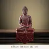Lámpara de anillo de decoración de estatua de Buda Sakyamuni de cerámica estilo chino para sala de estar de casa, oficina, quemador de incienso de reflujo