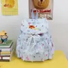 Mochila ligera estilo coreano, versátil y elegante, adecuada para niñas de primaria, diseño de solapa con cordón de nicho, mochila pequeña para salidas de mujer
