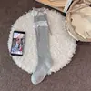Calcetines holgados populares estilo Lolita con lazo de encaje para mujer, Calcetines de media pantorrilla estilo Puro Deseo, Calcetines para pantorrilla JK con encaje de doble costura