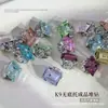 K9 Rectangular Sin Base Apilados Pedrería Accesorios para Uñas Premium Azúcar Helado Apilados Pedrería Hecho a Mano Decoraciones para Uñas Bolas de Pedrería