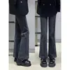 Preto Cinza Jeans Leve Feminino Plus Size Menina Cheinha Figura Pera Calças Cintura Alta Emagrecimento Calças para Sair Primavera