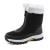 Zapatos de Algodón Talla Grande para Mujer Nueva Moda Casual Tela para Paraguas Forrados de Felpa Engrosados Cálidos Botas de Nieve Zapatos Grandes de Algodón
