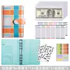 Cuaderno de hojas sueltas a6 bestseller transfronterizo con patrón de cuadros, organizador financiero de cuero, cuaderno planificador de presupuesto de efectivo creativo